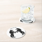 ウマ紙コースターカスタム文字とカラー ラウンドペーパーコースター (インサイチュ)