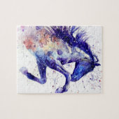 ウマ素晴らしウウォーター（ばちゃばちゃ）跳ねる絵画ズ ジグソーパズル (横)