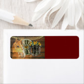 ウマ素朴サンフラワーワゴンホイールカウボーイブーツ ラベル (インサイチュ)