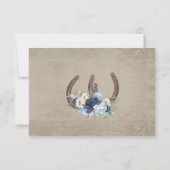 ウマ素朴シューズとフラワーバーンウッド 招待状 (裏面)