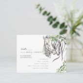 ウマ素朴ズニュートラルブライダルシャワー ポストカード (スタンド正面)