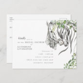 ウマ素朴ズニュートラルブライダルシャワー ポストカード (正面/裏面)