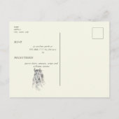 ウマ素朴ズヌズリングクリームブライダルシャワー ポストカード (裏面)