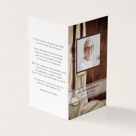 ウマ素朴ビットとサテン葬儀記念祈りの言葉 名刺