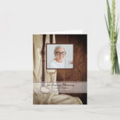 ウマ素朴ビットウェスタン葬儀記念悔やみや弔慰 サンキューカード (正面)