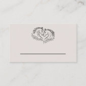 ウマ素朴ンカントリーエレガントウェスタン結婚ズ プレイスカード (正面)