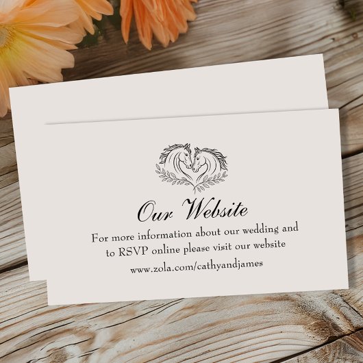 ウマ素朴ンカントリー西結婚のウェブサイト エンクロージャーカード