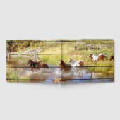 ウマ素朴ーズ付きウッドゲストハウス ゲストブック (全面)