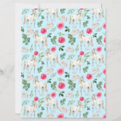 ウマ結婚ス・スクラップブック紙イン・ブルー (裏面)