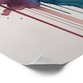 ウマ絵画の水色 ポスター (角)