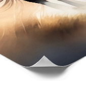 ウマ絵画の水色 ポスター (角)