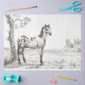 ウマ色彩の鮮やかーエフエメラデクページヴィンテージファーム 薄葉紙 (クラフト)