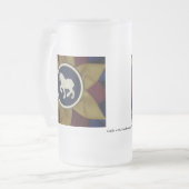 ウマ荷車を引くロゼットマグ フロストグラスビールジョッキ (正面左)