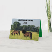 ウマ誕生日 カード (正面)