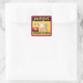 ウマ警告ズスクエアステッカーに有毒 スクエアシール (バッグ)