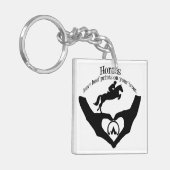 ウマ離れーホフプリントオンハート キーホルダー (正面左)