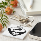 ウマ離れーホフプリントオンハート キーホルダー (正面右)
