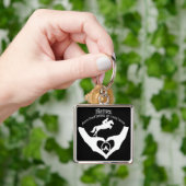 ウマ離れーホフプリントオンハート キーホルダー (手)