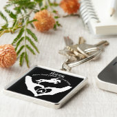 ウマ離れーホフプリントオンハート キーホルダー (側面)