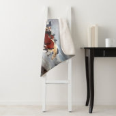 ウマ飛んでいるドッグを攻撃するホフズウルフ素朴パック シェルパブランケット (インサイチュ)