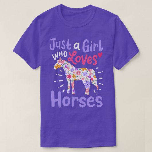ウマ馬好き1 Tシャツ (デザイン正面)