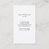 ウマ馬術黒素朴名札 名刺 (裏面)