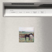 ウマ・イン・ア・メドウ，エドガー・デガ マグネット (インサイチュ (食洗機))