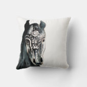 ウマ・ウォーター・カラー・アート・クッション クッション (裏面)