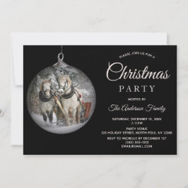 ウマ&ウッド素朴ファミリークリスマスパーティー 招待状