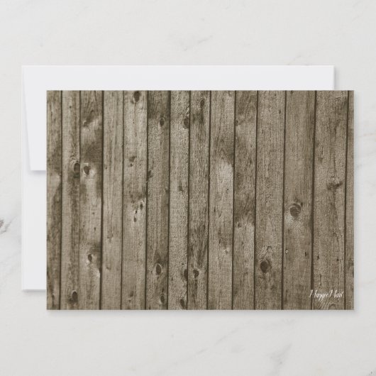 ウマ&ウッド素朴ファミリークリスマスパーティー 招待状 (裏面)