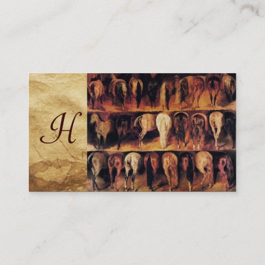 ウマ・ヒンズー語、羊皮紙モノグラム 名刺 (裏面)