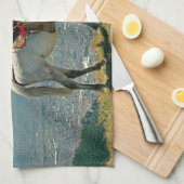 ウマ&ボルケーノ,キト,エクアドル キッチンタオル (四つ折り)