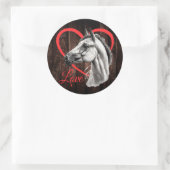 ウマ・ラブ・ステッカー ラウンドシール (バッグ)