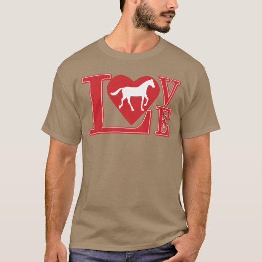 ウマ 愛 馬 イラスト 少年 Tシャツ (正面)
