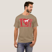ウマ 愛 馬 イラスト 少年 Tシャツ (正面フル)