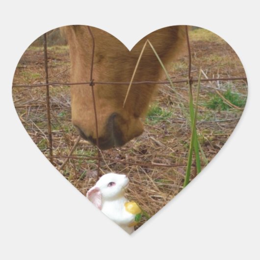 ウマ&春フラワーバニー ハートシール (正面)