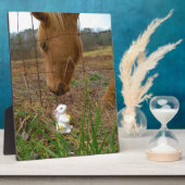 ウマ&春フラワーバニー フォトプラーク (側面)