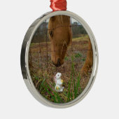 ウマ&春フラワーバニー メタルオーナメント (右)