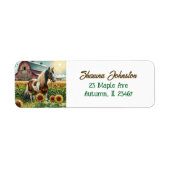 ウマ、素朴ファーム、ひまわり ラベル (正面)