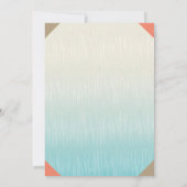 ウミウマの愛をテーマにした海辺のウェディング 招待状 (裏面)