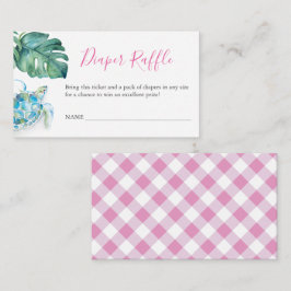 ウミガメおむつラッフル招待状エンクロージャカード エンクロージャーカード