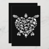 ウミガメおもしろいのギフト男女のカメカッコいいが聞く セーブザデート (正面/裏面)