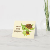 ウミガメおもしろい妊娠祝い カード (正面)