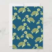 ウミガメかわいい子供たち1st誕生日パーティー 招待状 (裏面)