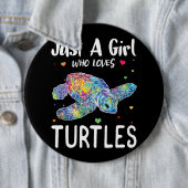 ウミガメが大好きな少女の海の海 缶バッジ (インサイチュ)