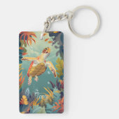 ウミガメが太平洋を海 キーホルダー (裏面)