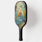 ウミガメが太平洋を海 ピックルボールラケット (左)