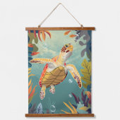 ウミガメが太平洋を海 吊り下げ型タペストリー (正面)