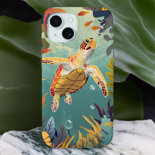 ウミガメが太平洋を海 iPhone 15ケース