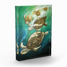 ウミガメが泳ぐ